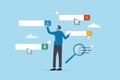 Search or discover new information, find new job or career available, research and analyze information, SEO website optimization,