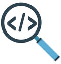 Search Div, Search Tag Isolated Vector Icon