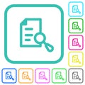 Search document vivid colored flat icons