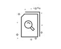 Search Documents line icon. File with Magnifier. Vector