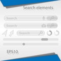 Search elements for the web interface.