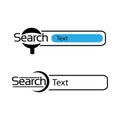 Search elements web site, flat design