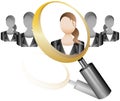 Search Employee Icon for Recruitment Agency Magnif