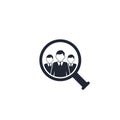 Search for employees and job, business, human resource. Looking for talent vector icon. Job search Royalty Free Stock Photo