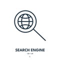 Search Engine Icon. SEO, Marketing, Website. Editable Stroke. Vector Icon Royalty Free Stock Photo