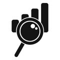 Search engine icon simple vector. Market boost