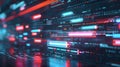 Search engine interface with floating holographic.