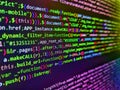 Search engine optimization for better rankings with anchor tags for keyword planning and targeting. HTML and CSS code developing Royalty Free Stock Photo