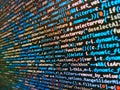 Search engine optimization for better rankings with anchor tags for keyword planning and targeting. HTML and CSS code developing Royalty Free Stock Photo