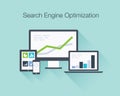 Search Engine Optimization flat icon illustration