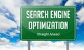 Search Engine Optimization on Highway Signpost.