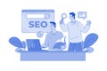 Search Engine Optimization Illustration concept on white background