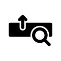 Search engine optimization or SEO icon with magnifying glass and arrow Royalty Free Stock Photo