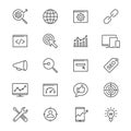 Search engine optimization thin icons