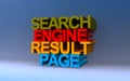 search engine result page on blue Royalty Free Stock Photo