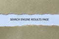 search engine results page on white paper Royalty Free Stock Photo