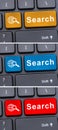 Search enter button key in closeup