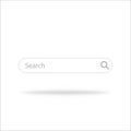 Search field in browser. Web design icon in vector. Isolated website search form. Navigation bar with loupe button. Illustration