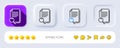 Search file line icon. Find document sign. Neumorphic buttons. Vector