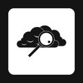 Search files in cloud storage icon, simple style