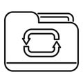 Search filter folder icon outline vector. Peruse attach Royalty Free Stock Photo