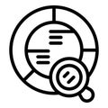 Search finance icon outline vector. Business incubator