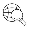 search, find, world, magnifying glass, internet, web find icon