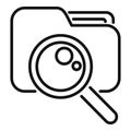 Search folder button icon outline vector. Digital electronic Royalty Free Stock Photo