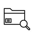 Search folder thin line vector icon Royalty Free Stock Photo