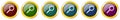 Search glossy icon set, silver metallic golden vector illustrations in 6 options for web design and mobile applications