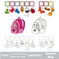 Search the hidden word, the simple educational kid game. Royalty Free Stock Photo