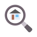 Search house icon. Concept of search for real estate, home to buy, property for sale