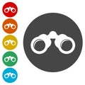 Search icon. Binoculars sign Royalty Free Stock Photo