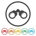 Search icon. Binoculars sign Royalty Free Stock Photo