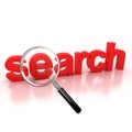 Search icon - search 3d letters under the magnifier