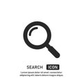 Search icon. Isolated magnifying glass icon. Internet search. Find result sign. Zoom thing