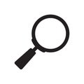 Search icon. Magnifying glass icon, vector magnifier or loupe sign.