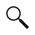 Search icon, flat design style. Magnifying glass vector illustration Royalty Free Stock Photo