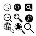 search icon set with black color vector Royalty Free Stock Photo