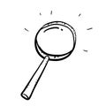 Search icon tools doodle in handdrawn style vector Royalty Free Stock Photo