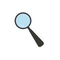 Search Icon in trendy flat style isolated on grey background. Magnifying glass symbol for your web site design, logo Royalty Free Stock Photo