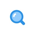 Search icon vector blue monochrome color