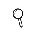 Search icon vector. Found find concept. Magnifying glass Sign isolated on white background. Flat design style for web Royalty Free Stock Photo