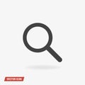 Search icon vector, vector illustion flat design style.