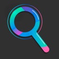 Search icon. Vector Illustration gradient geometric style