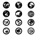 Search icon,world map sign,vision concept .(credit