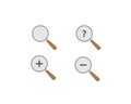 Search icon / zoom icon / Magnifying glass vector icon