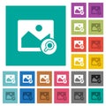 Search image square flat multi colored icons