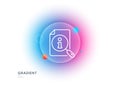 Search info line icon. User manual sign. Gradient blur button. Vector