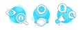 Search, Info and Swipe up icons set. Time management sign. Find document, Information, Scrolling page. Vector